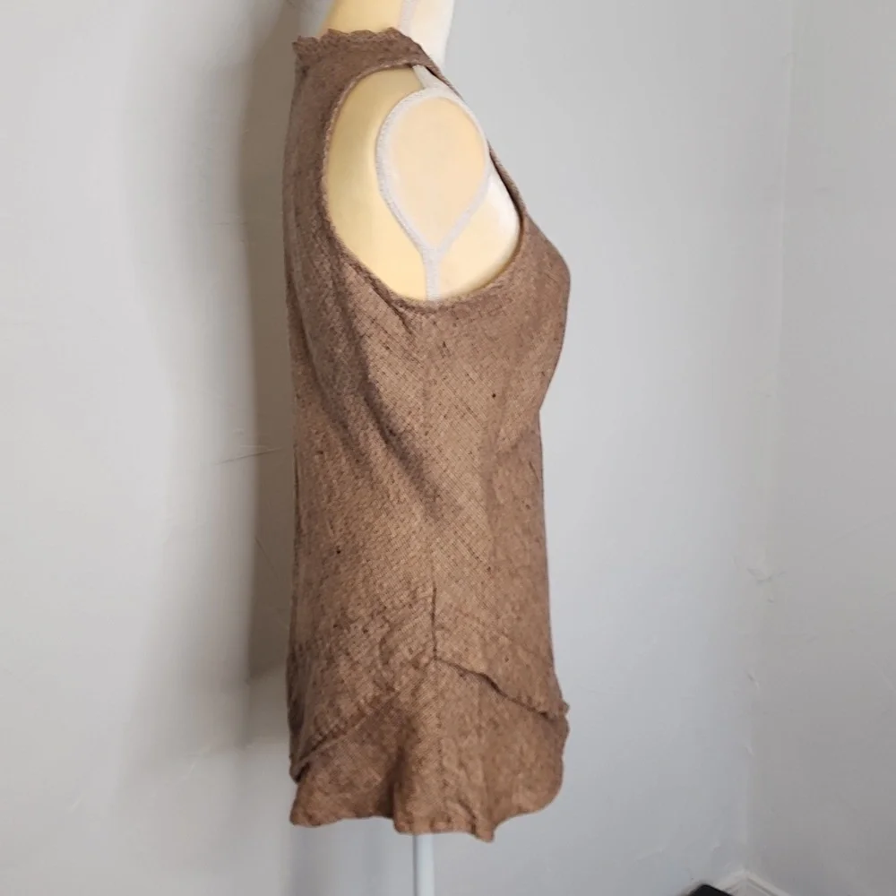 SIZE small FLAX brand LINEN sleeveless top. A78 - Picture 4 of 9